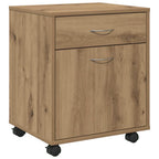 Armario con ruedas madera ingeniería roble artisan 45x38x54 cm