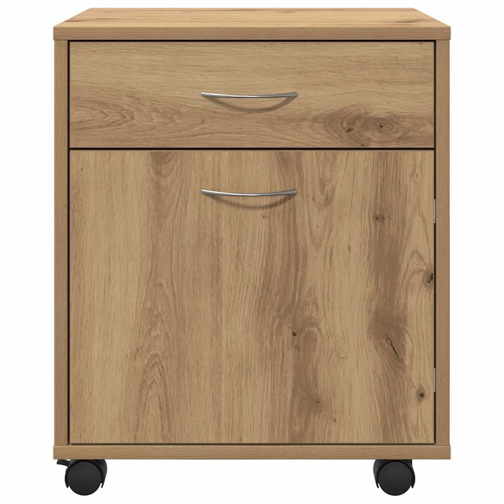 Armario con ruedas madera ingeniería roble artisan 45x38x54 cm