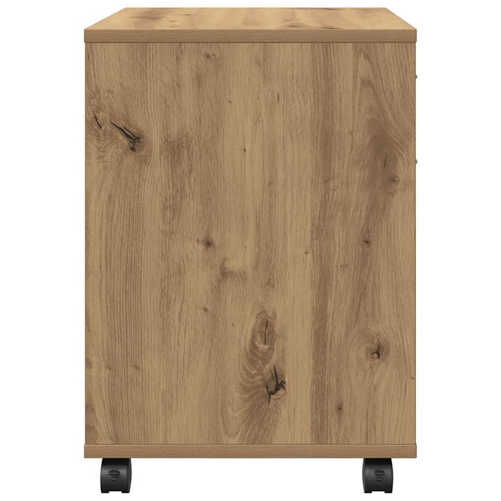 Armario con ruedas madera ingeniería roble artisan 45x38x54 cm