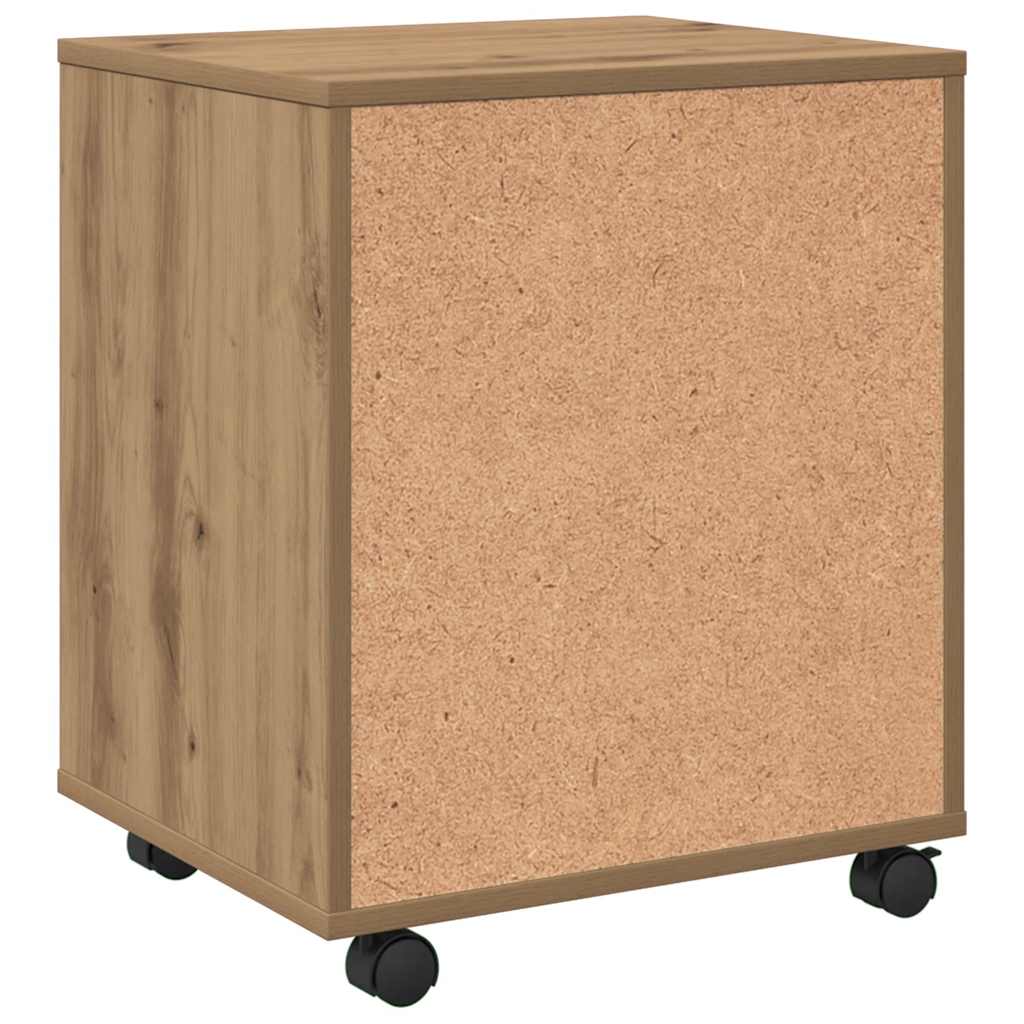 Armario con ruedas madera ingeniería roble artisan 45x38x54 cm