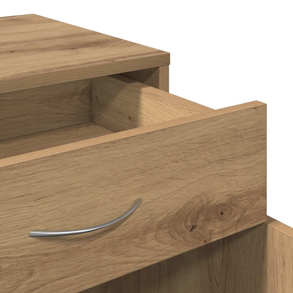 Armario con ruedas madera ingeniería roble artisan 45x38x54 cm