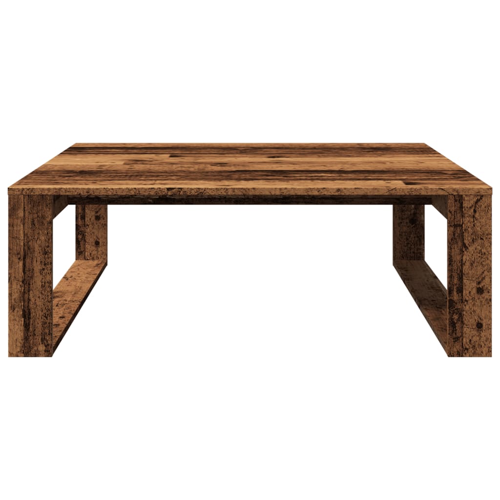 Mesa de centro madera de ingeniería envejecida 100x100x35 cm