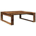 Mesa de centro madera de ingeniería envejecida 100x100x35 cm
