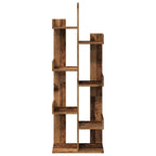 Armario de libros madera contrachapada envejecida 48x25,5x140cm