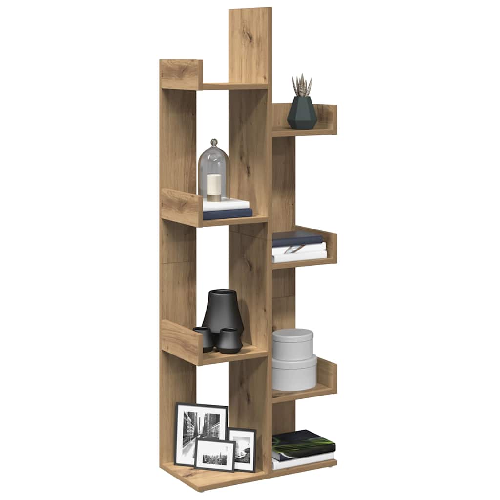 Armario de libros madera contrachapada envejecida 48x25,5x140cm