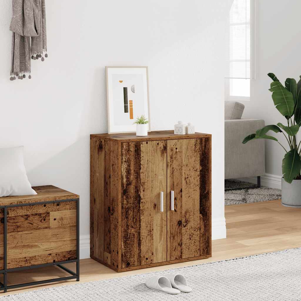 Zapatero de madera contrachapada blanco 30x35x100 cm