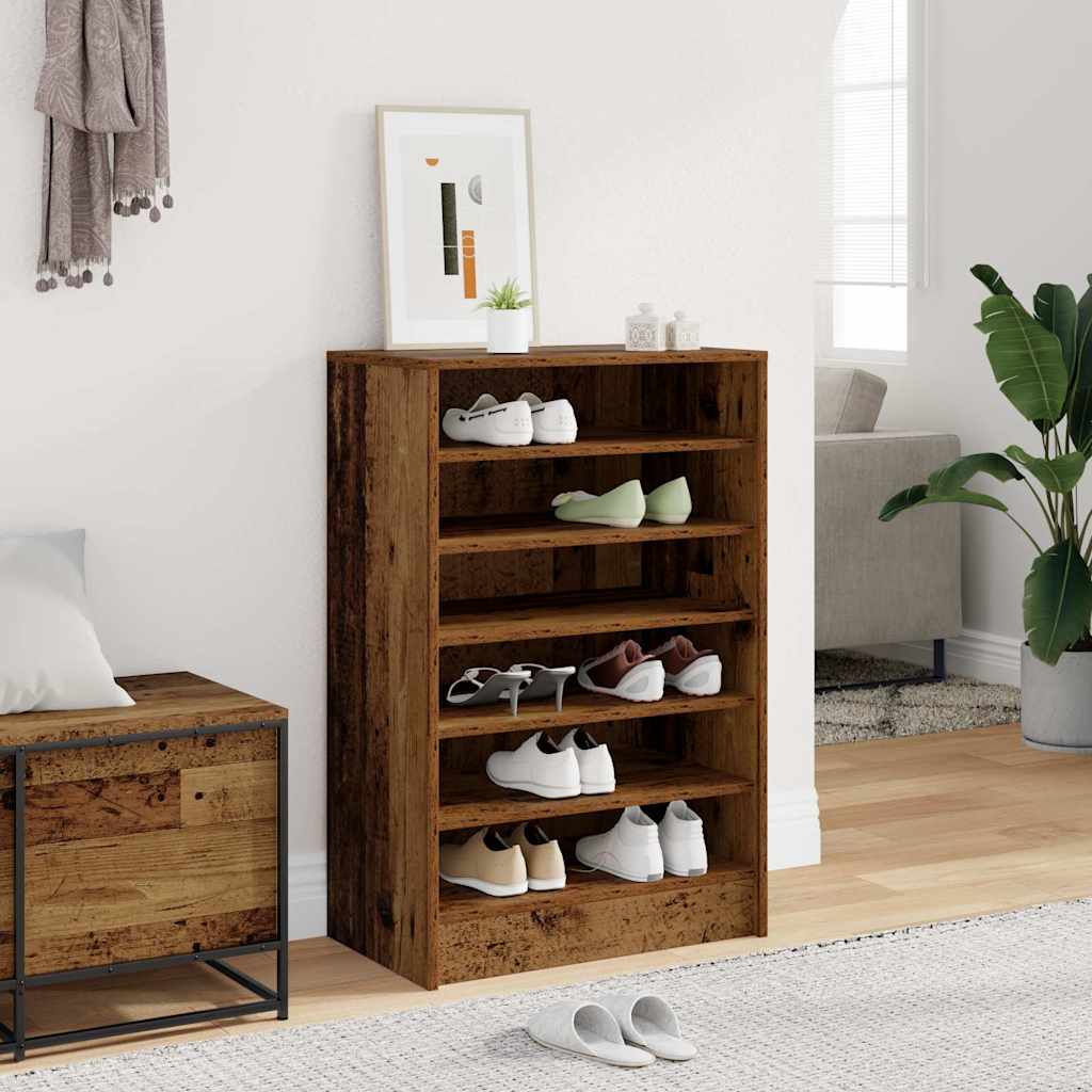 Muebles zapateros 2 uds contrachapada blanco 27,5x27x102 cm