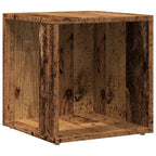 Mesa auxiliar de madera de ingeniería envejecida 33x33x34 cm