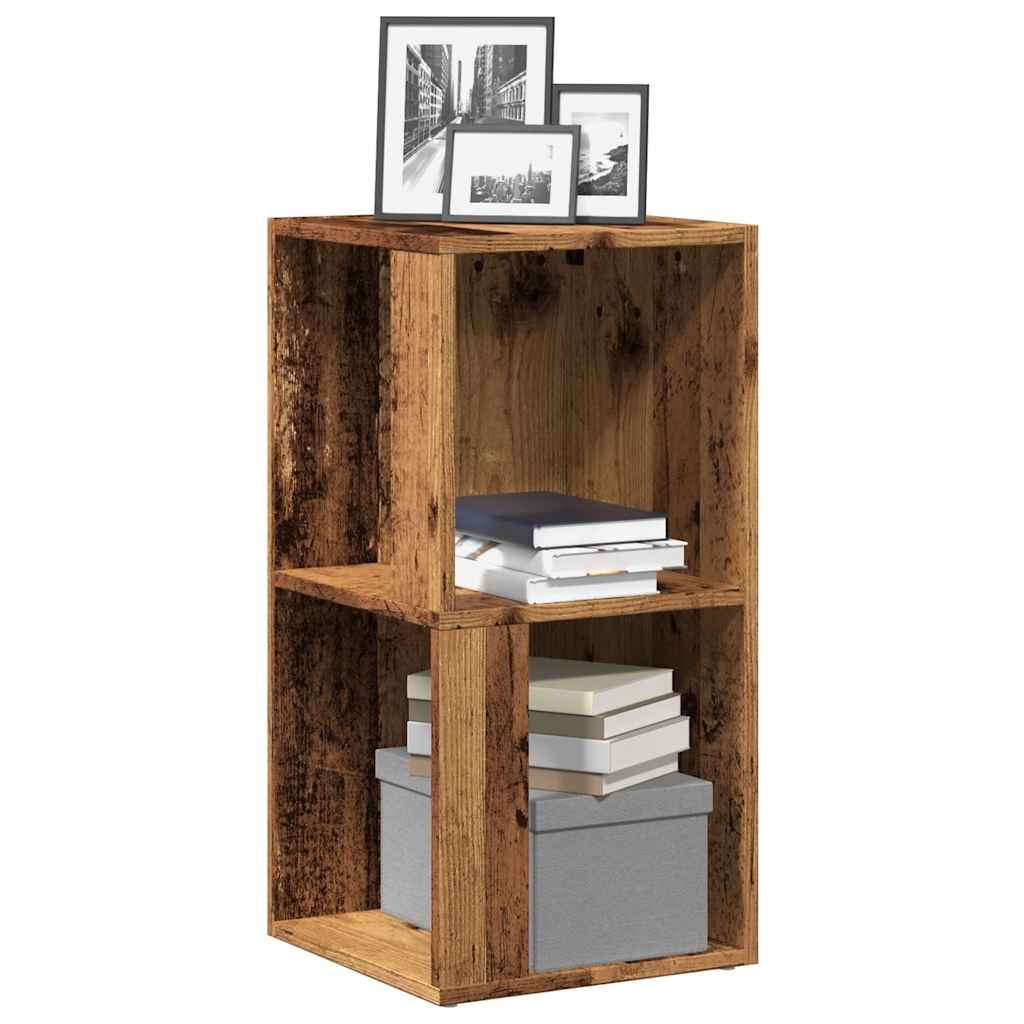 Mueble de esquina madera contrachapada gris Sonoma 33x33x100 cm