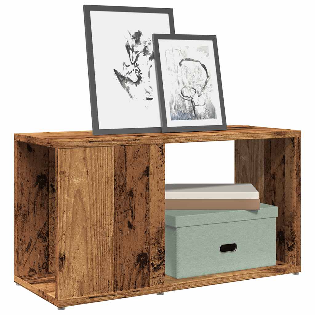 Mueble de TV de madera de roble negro 60x24x32 cm