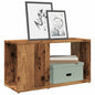 Mueble de TV de madera de roble negro 60x24x32 cm