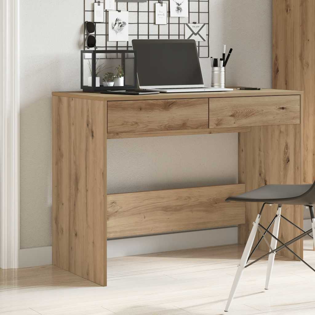 White plywood desk 101x50x76.5 cm