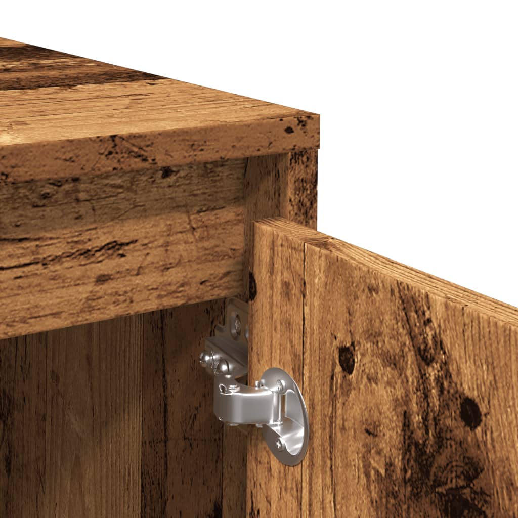 Aparador de madera de ingeniería envejecida 102x33x75 cm