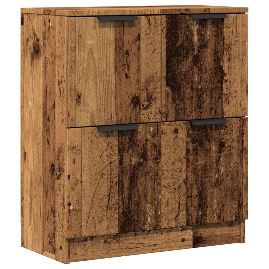 Aparador de madera de ingeniería envejecida 60x30x70 cm