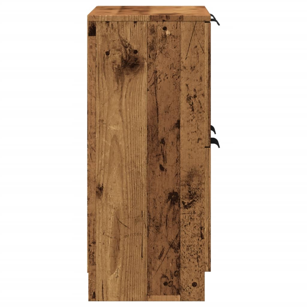 Aparador de madera de ingeniería envejecida 60x30x70 cm