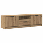 Mueble de TV roble artesanal 140x35x40 cm madera de ingeniería