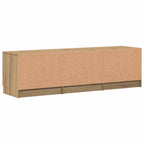 Mueble de TV roble artesanal 140x35x40 cm madera de ingeniería