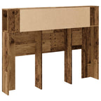 Cabecero armario madera ingeniería envejecida 140x18,5x102,5 cm