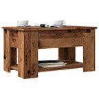 Mesa de centro madera contrachapada blanco 102x50,5x52,5x cm