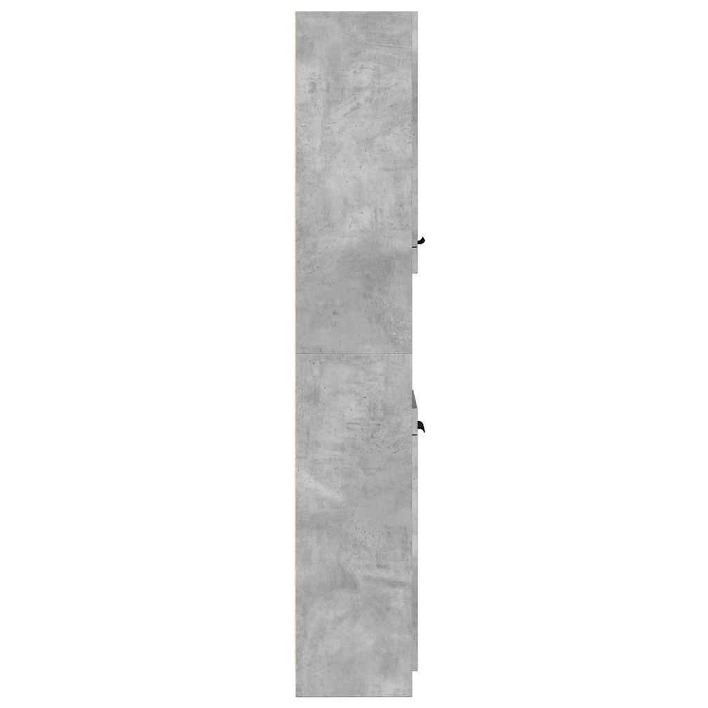 Armario de baño contrachapada gris hormigón 32x34x188,5 cm