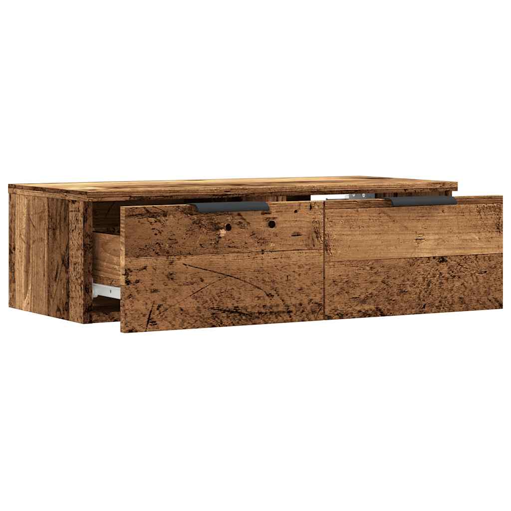 Armario de pared madera de ingeniería envejecida 68x30x20 cm