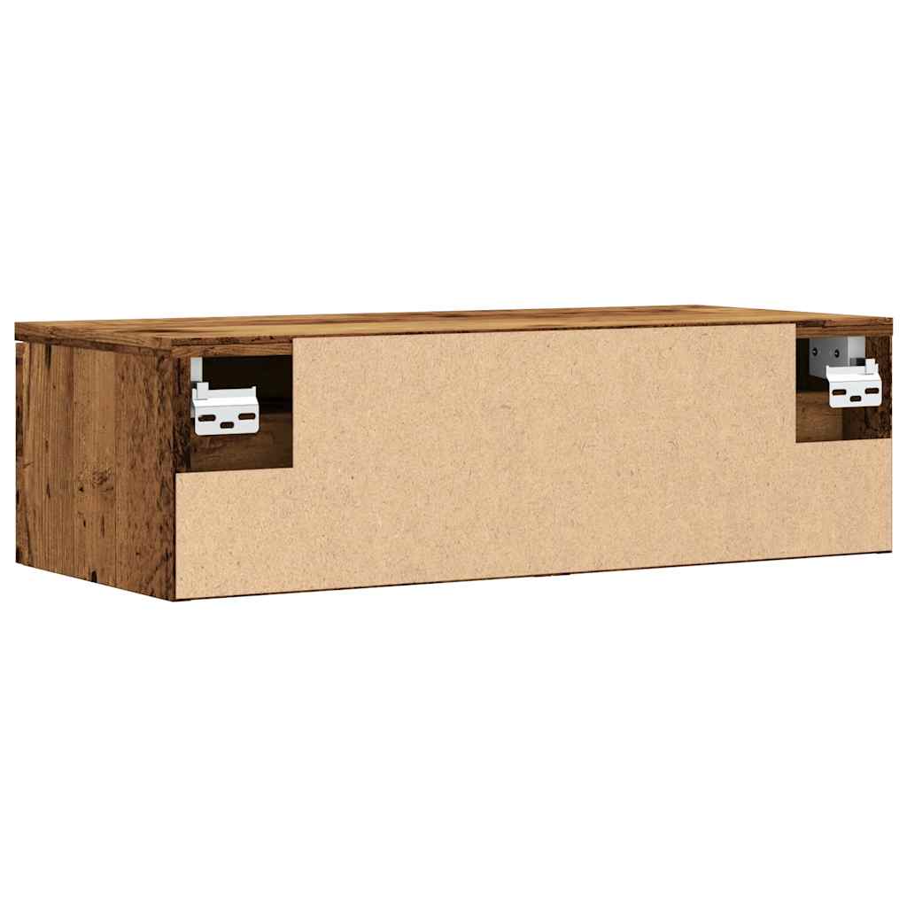 Armario de pared madera de ingeniería envejecida 68x30x20 cm