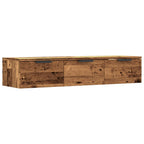Armario de pared madera contrachapada madera vieja 102x30x20 cm