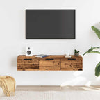 Armario de pared madera contrachapada madera vieja 102x30x20 cm