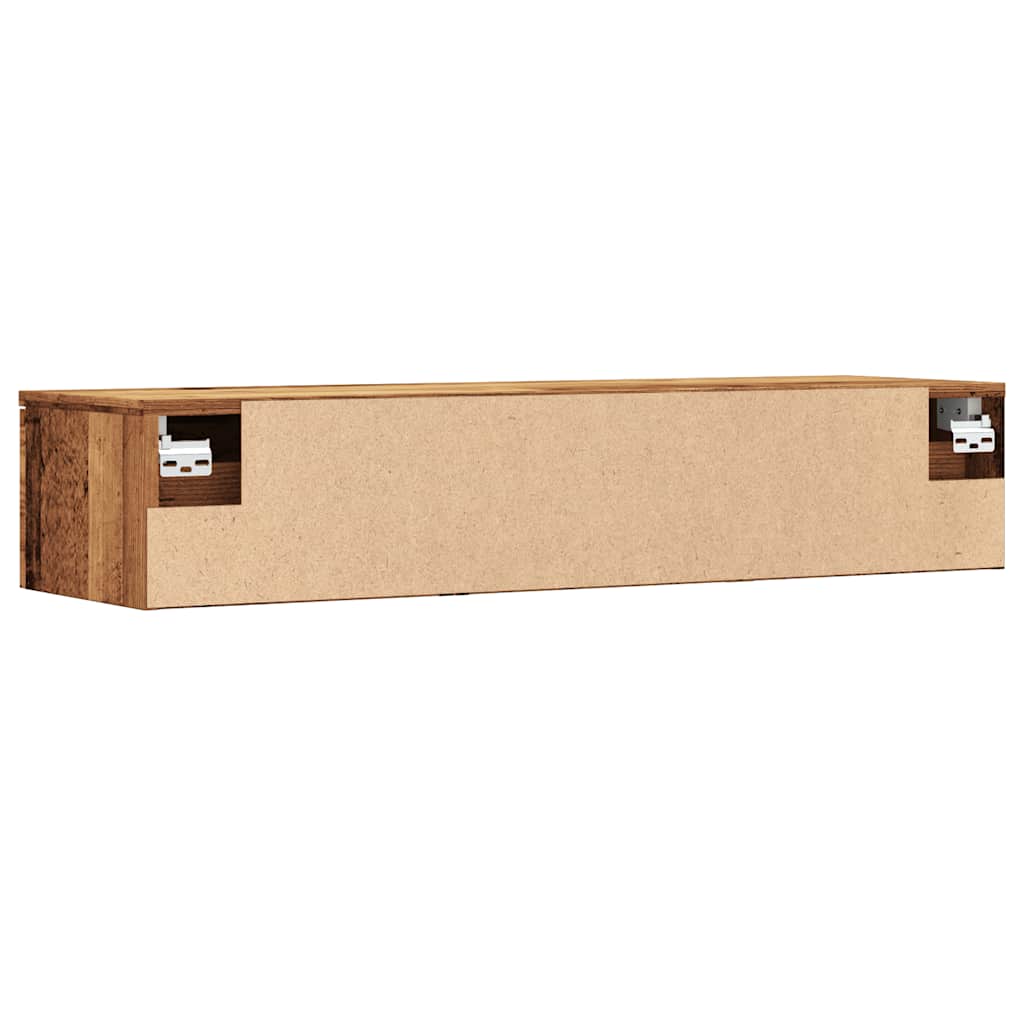 Armario de pared madera contrachapada madera vieja 102x30x20 cm