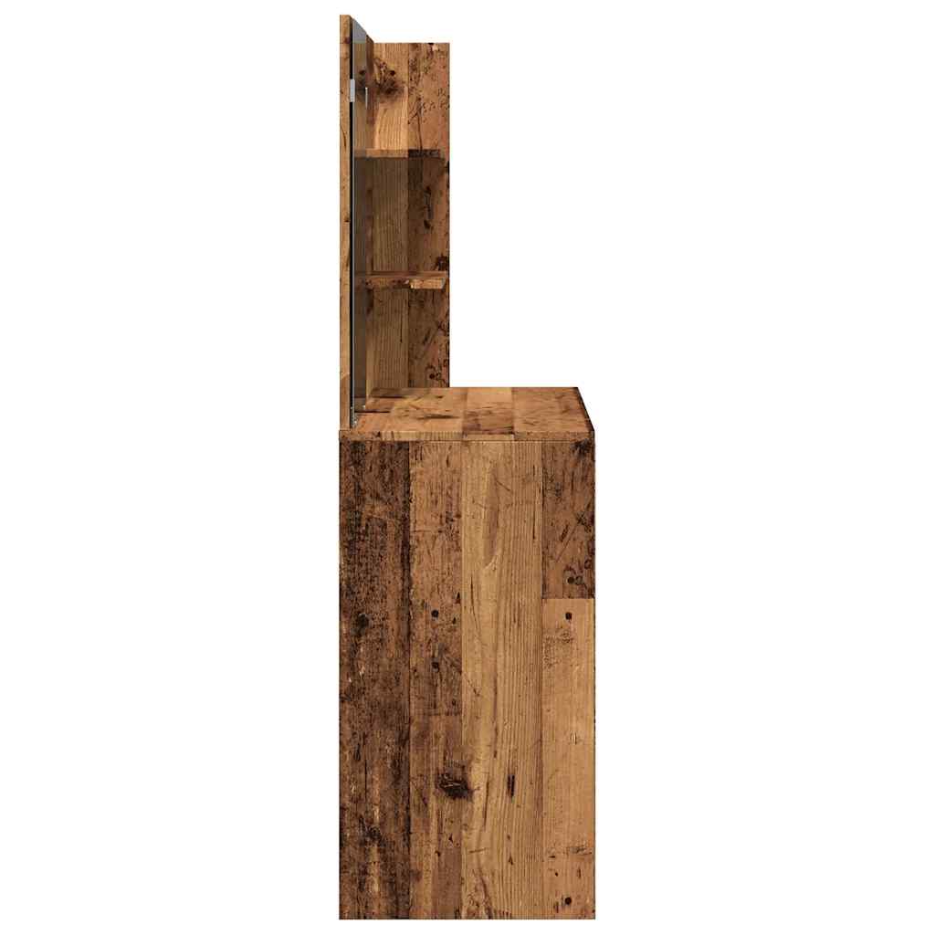 Tocador con espejo envejecida 74,5x40x141 cm