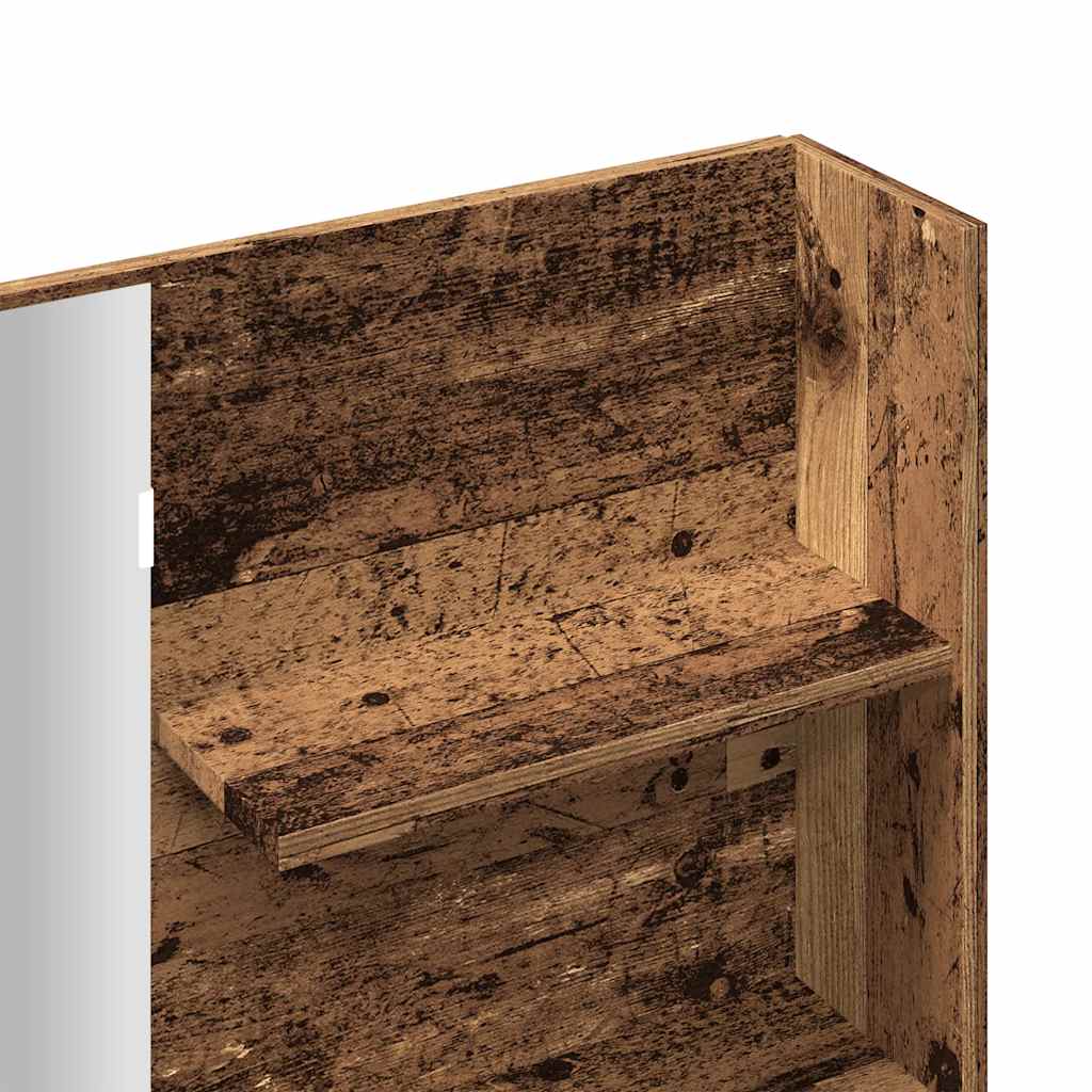 Tocador con espejo envejecida 74,5x40x141 cm