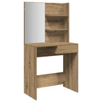 Tocador con espejo roble artisan 74,5x40x141 cm