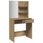 Tocador con espejo roble artisan 74,5x40x141 cm