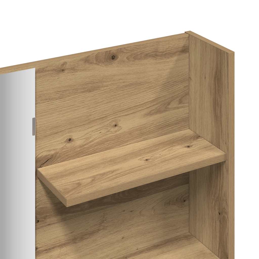 Tocador con espejo roble artisan 74,5x40x141 cm