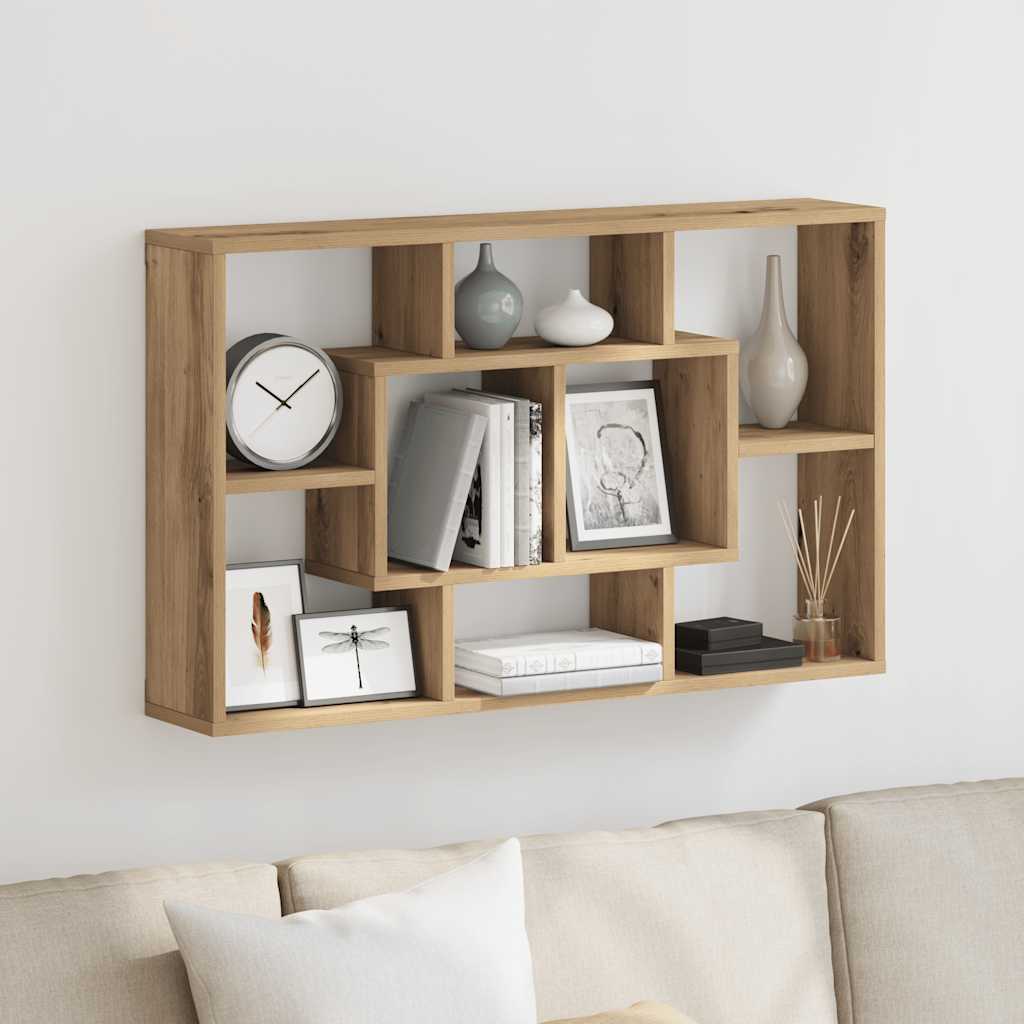 Estante de pared Artisan Roble 85x16x52,5 cm Madera de ingeniería