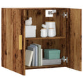 Armario pared madera ingeniería envejecida 60x31x60 cm