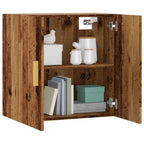 Armario pared madera ingeniería envejecida 60x31x60 cm