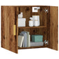 Armario pared madera ingeniería envejecida 60x31x60 cm