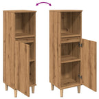 Armario de baño madera de ingeniería roble artisan 30x30x100 cm