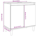 Mueble de lavabo madera contrachapada gris hormigón 58x33x60cm