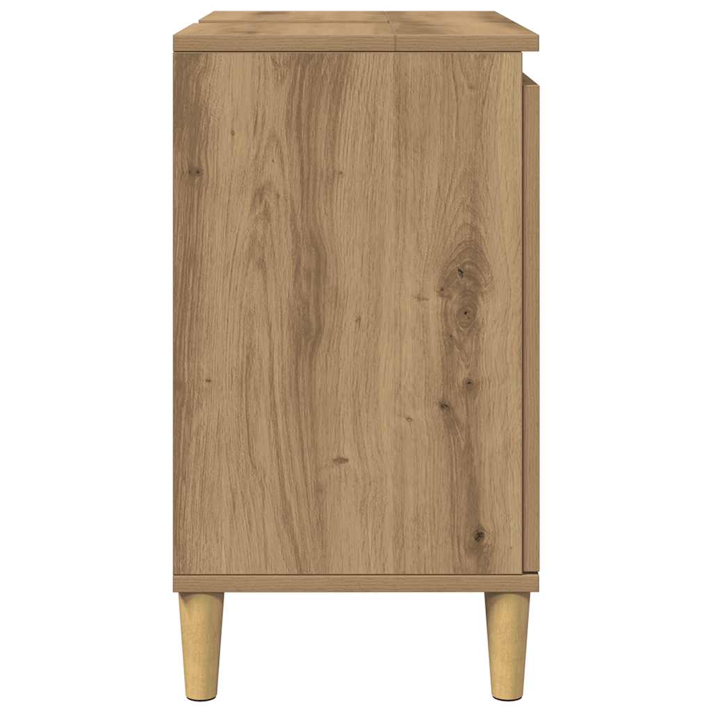 Mueble de lavabo madera de ingeniería roble artisan 58x33x60 cm
