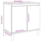 Mueble de lavabo madera de ingeniería roble artisan 58x33x60 cm