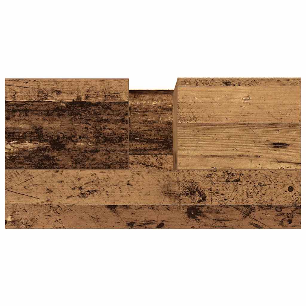 Armario de lavabo baño madera ingeniería envejecida 65x33x60 cm