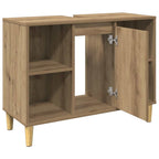 Mueble de baño madera de ingeniería roble artisian 80x33x60 cm