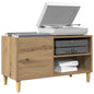 Mueble discos madera contrachapada roble Sonoma 84,5x38x89 cm