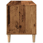Mueble para discos madera de ingeniería envejecida 100x38x48 cm