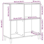 Mueble para discos madera ingeniería envejecida 84,5x38x89 cm