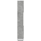 Armario de baño madera contrachapada gris hormigón 30x30x190 cm