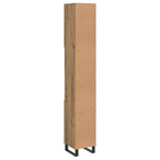Armario de baño madera contrachapada roble artisan 30x30x190 cm