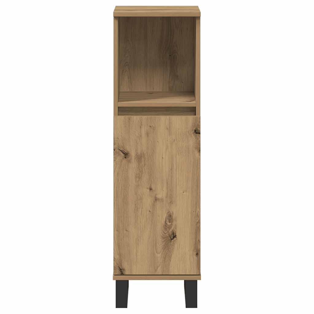 Armario de baño madera de ingeniería roble artisan 30x30x100 cm